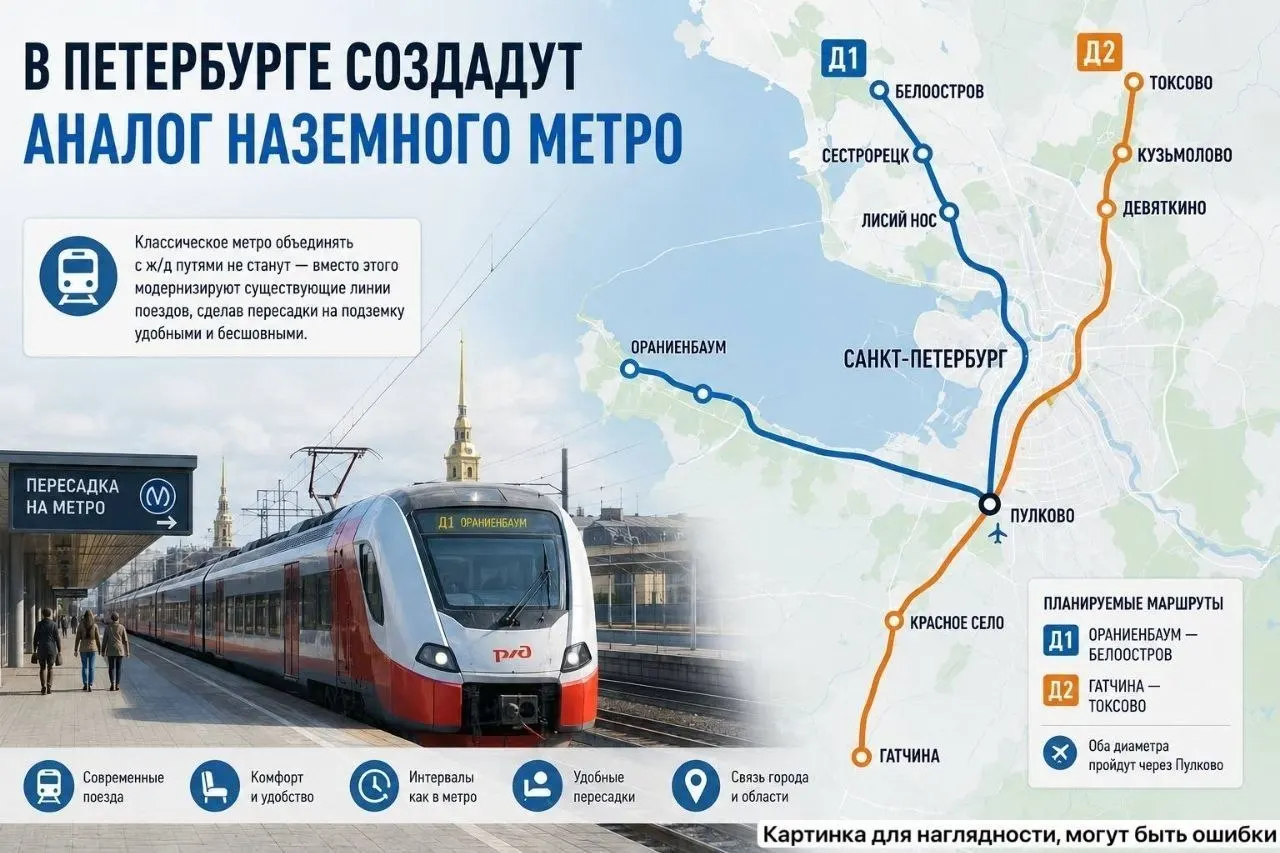В городе модернизируют пригородные электрички и организуют удобные пересадки на метро; поезда перейдут на тактовое движение с короткими интервалами в часы пик.