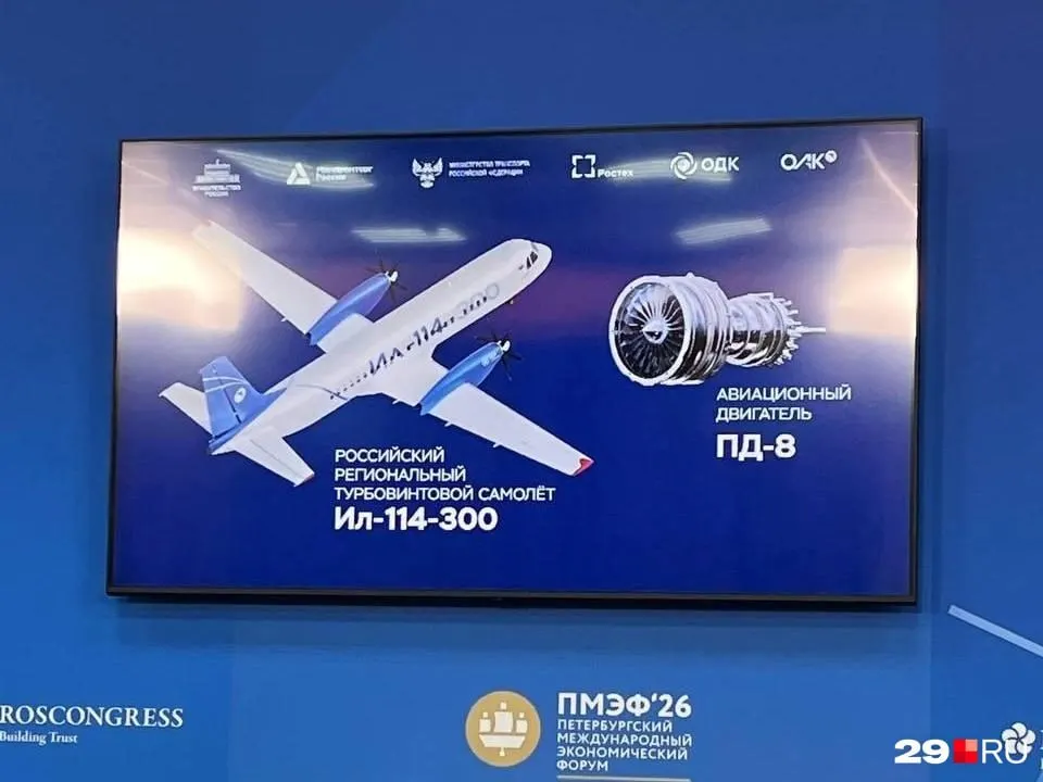 Сертификат на Ил-114-300 вручили на Петербургском международном экономическом форуме. В Санкт-Петербурге подписан договор о передаче трёх самолётов архангельскому отряду в Васьково: первый самолёт — в декабре этого года, ещё два — в апреле 2027 года.