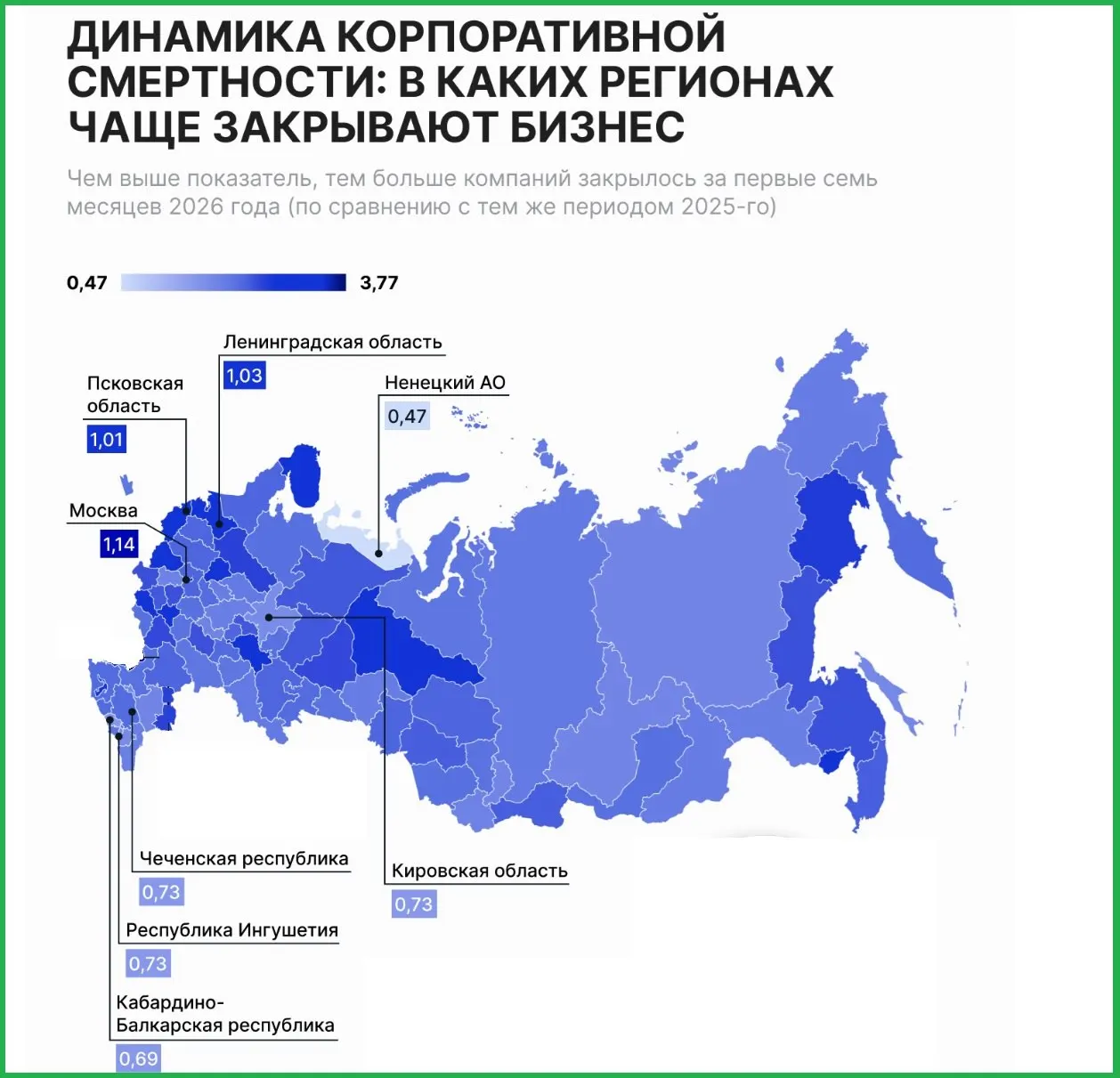 На 1 августа лидирующими регионами по закрытию предприятий стали Москва, Ленинградская область и Псковская область.
