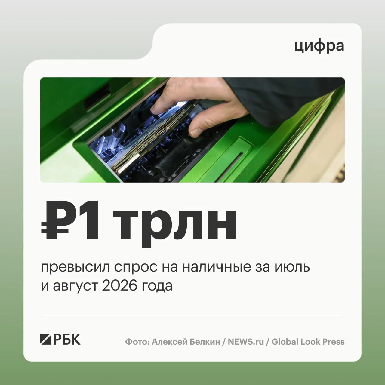 В августе объем наличных увеличился на 443 млрд руб., что отражает продолжающийся рост с марта 2026 года. За год наличные выросли примерно на 2,5 трлн руб.; пик спроса зафиксирован в апреле (678,7 млрд руб.).