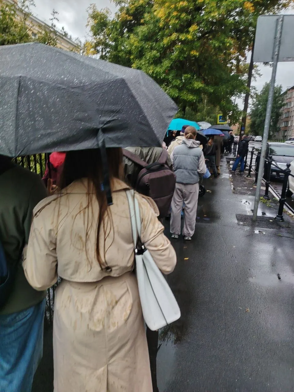 Очереди у участков, эвакуация после тревоги и переполненность залов в школах Приморского района.